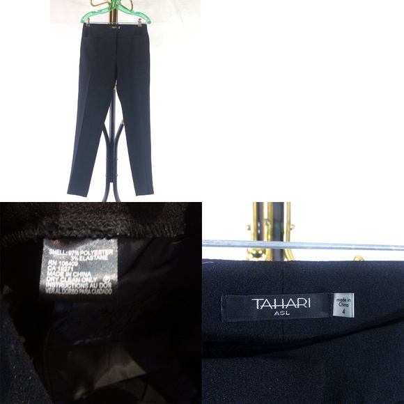 Tahari ASL Black Pants Suit, Sz 6/4 - Picture 6 of 6